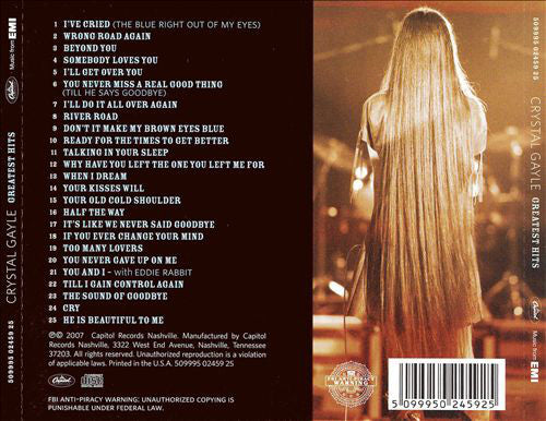 Crystal Gayle : Greatest Hits (CD, Comp)