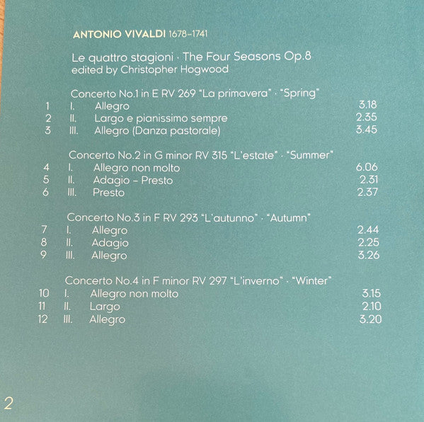 Christian Li (3), Antonio Vivaldi, Melbourne Symphony Orchestra : The Four Seasons (CD, Album)