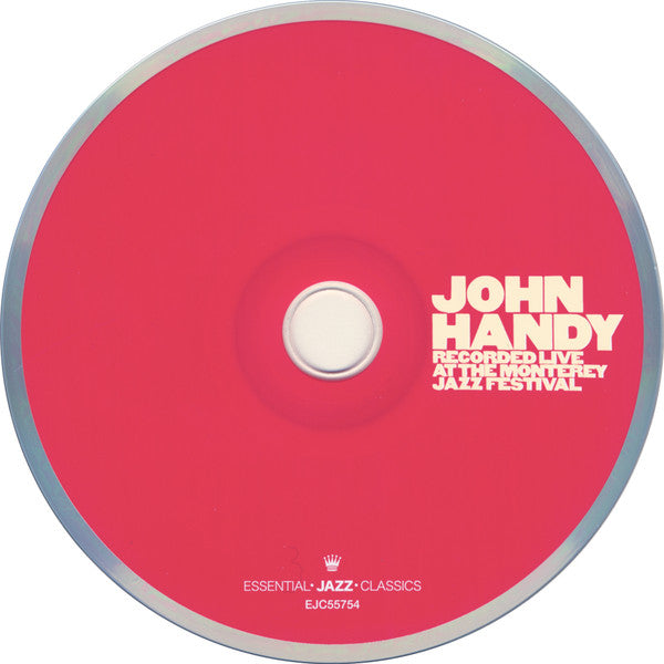 John Handy : Recorded Live At The Monterey Jazz Festival (CD, Album, RE, RM)