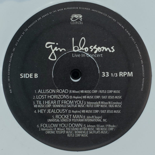 Gin Blossoms : Live In Concert (LP, Album, Ltd, Blu)