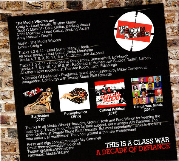 The Media Whores : A Decade Of Defiance (CD, Comp)