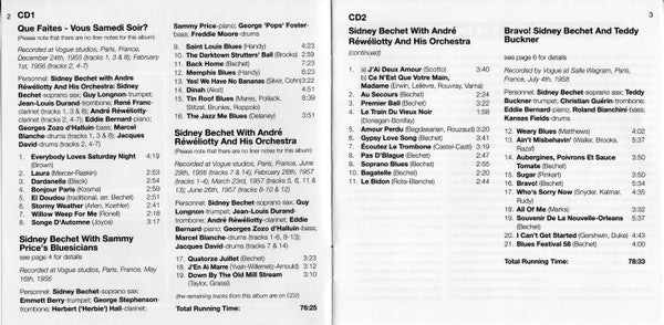 Sidney Bechet : Four Classic Albums - Third Set (2xCD, Comp, Mono, RM)