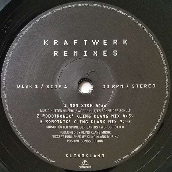 Kraftwerk : Remixes (3xLP, Comp, RE, 180)