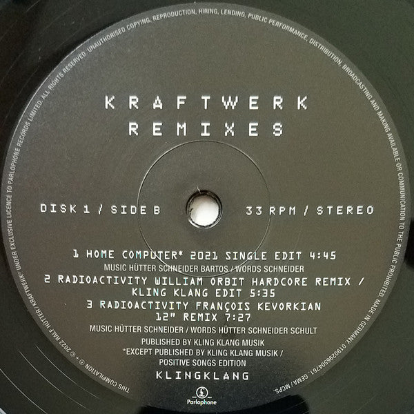 Kraftwerk : Remixes (3xLP, Comp, RE, 180)