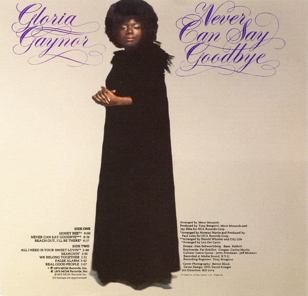 Gloria Gaynor : Never Can Say Goodbye (CD, Album, P/Mixed, RE, RM, Sup)