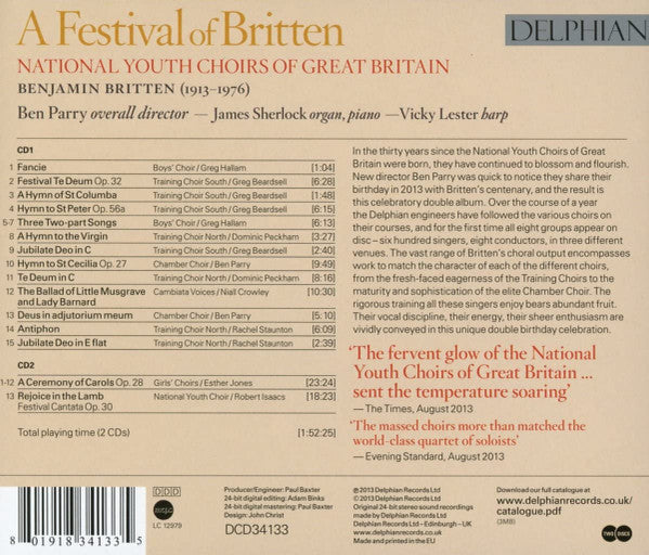 Benjamin Britten, Various : A Festival Of Britten (2xCD, Album)