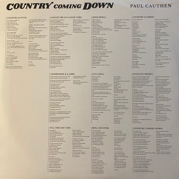 Paul Cauthen : Country Coming Down (LP, Album)