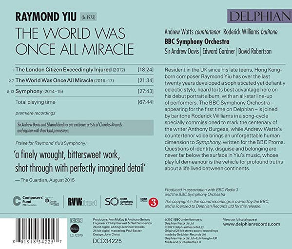 Raymond Yiu : The World Was Once All Miracle (CD, Album)