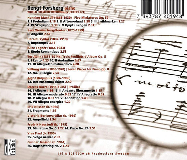 Bengt Forsberg : Swedish Miniatures (CD, Album)