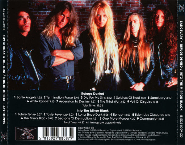 Sanctuary (4) : Refuge Denied / Into The Mirror Black (CD, Album, RE, RM + CD, Album, RE, RM + Comp)