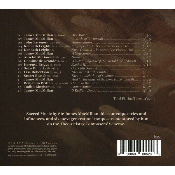 James MacMillan (2), St. Salvator's Chapel Choir, Tom Wilkinson (5), Sean Heath, Kenneth Leighton : Annunciations: Sacred Music For The 21st Century (CD, Album)