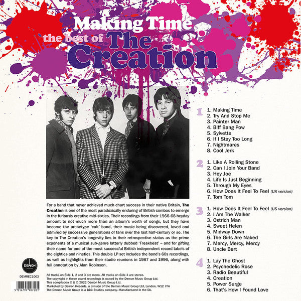 The Creation (2) : Making Time: The Best Of The Creation (2xLP, Comp, Ltd, Spl)