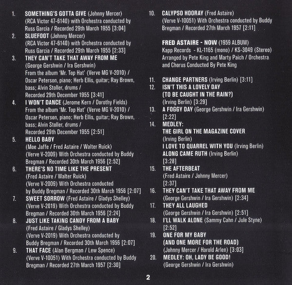 Fred Astaire : The Complete Studio Recordings - 1955-1962 (CDr, Comp, Mono)