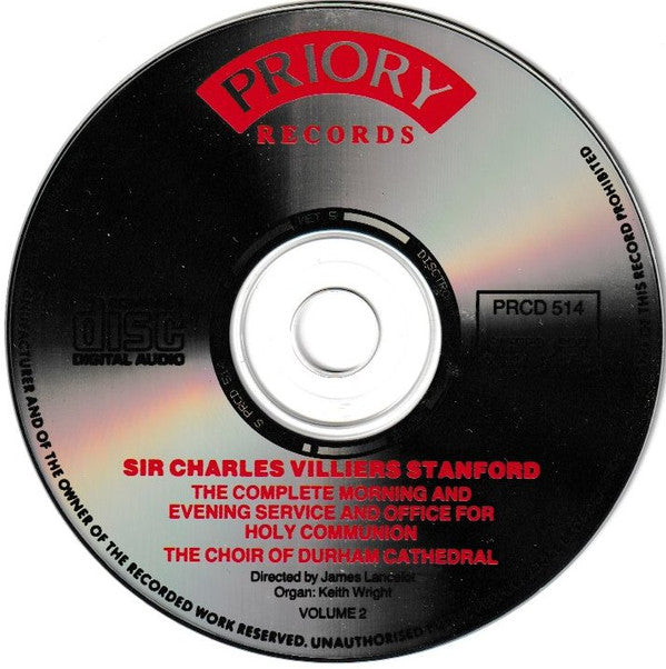 Charles Villiers Stanford, Durham Cathedral Choir : The Complete Morning And Evening Services And Offices For Holy Communion Volume 2 (CD)