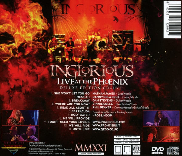 Inglorious (2) : MMXXI Live At The Phoenix (CD, Album + DVD-V, NTSC + Dlx)
