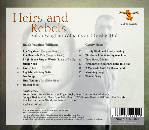 Ralph Vaughan Williams And Gustav Holst : Heirs And Rebels (2xCD, Album)