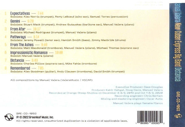 New Cuban Express, Manuel Valera (3) : Distancia (CD, Album)