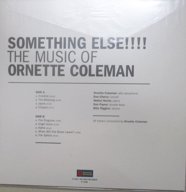 Ornette Coleman : Something Else!!!! The Music Of Ornette Coleman (LP, Album, RE, Unofficial)