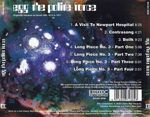 Egg (2) : The Polite Force (CD, Album, RE, RM)