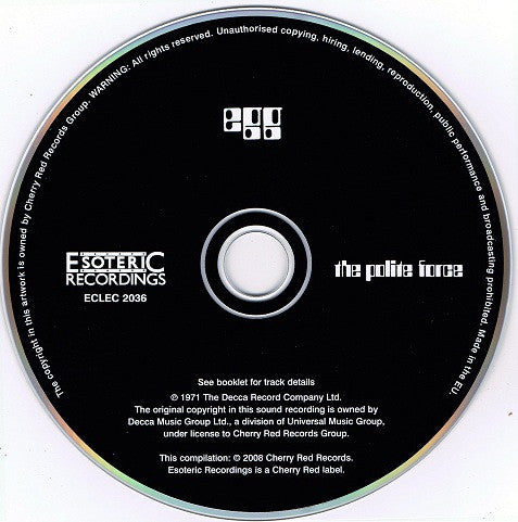 Egg (2) : The Polite Force (CD, Album, RE, RM)
