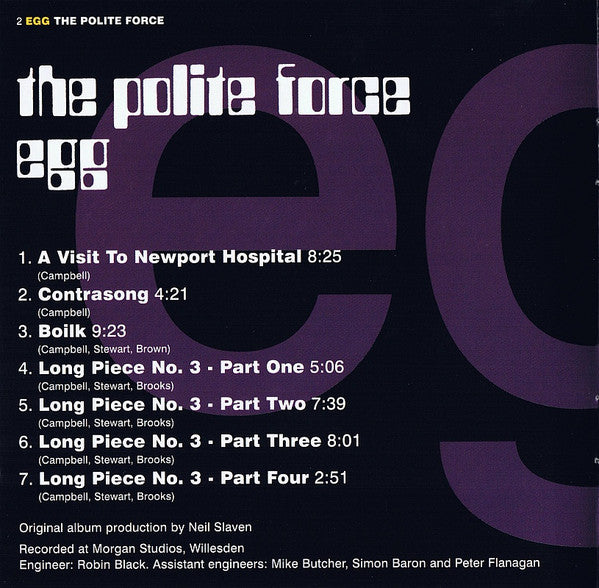 Egg (2) : The Polite Force (CD, Album, RE, RM)