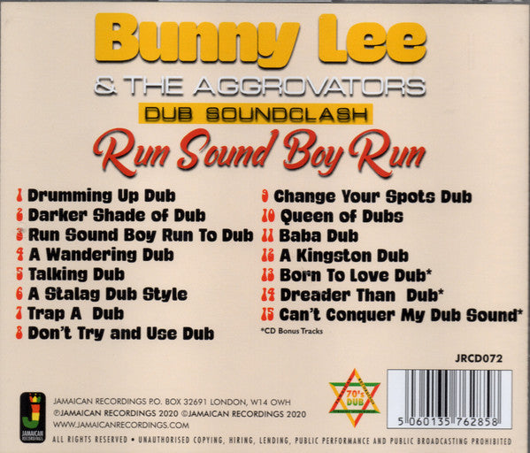 Bunny Lee & The Aggrovators : Run Sound Boy Run (Dub Soundclash) (CD, Album)