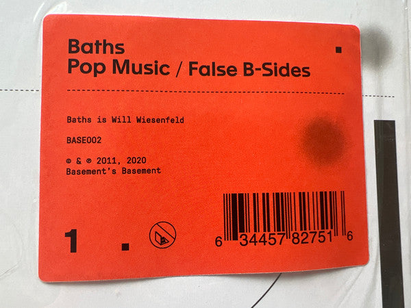Baths : Pop Music / False B-Sides (LP, RE)