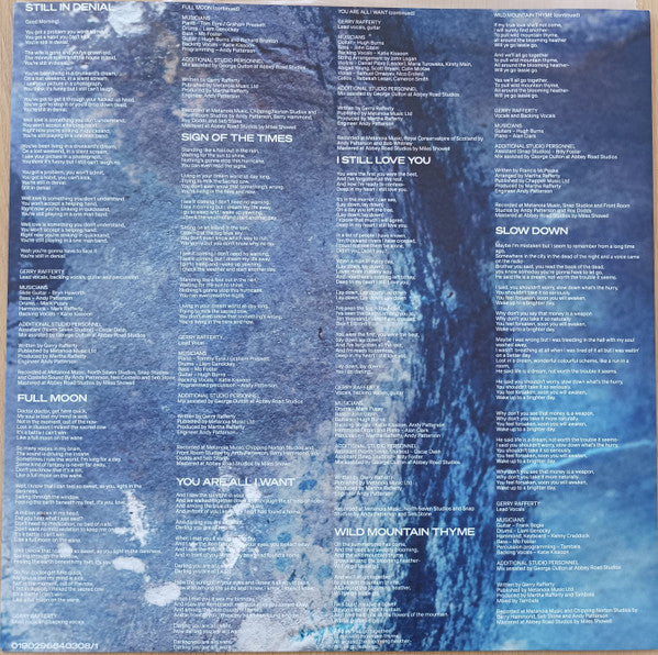 Gerry Rafferty : Rest In Blue (LP + LP, S/Sided, Etch + Album)