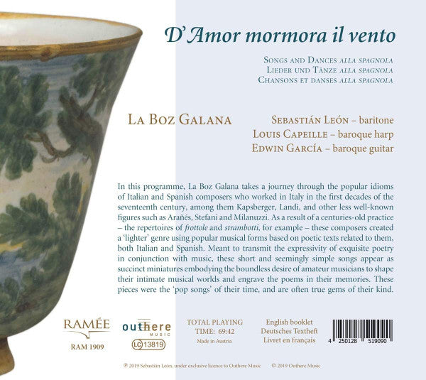La Boz Galana : D'Amor Mormora Il Vento (CD, Album)
