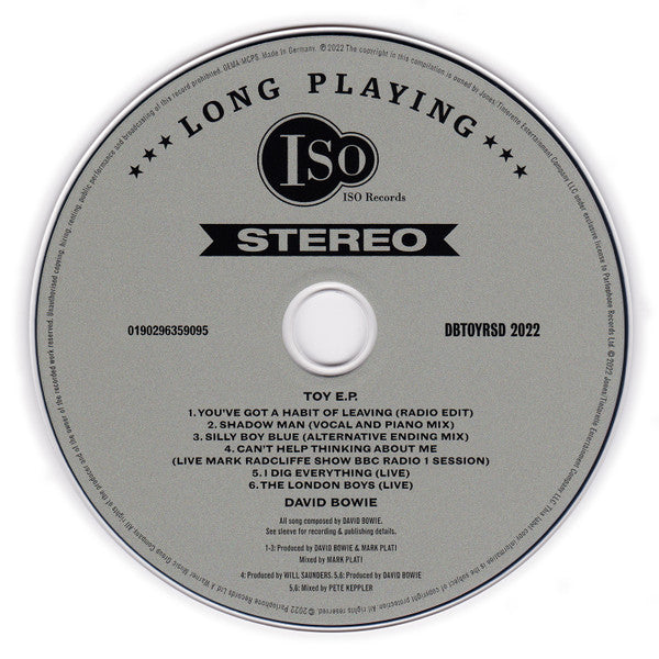 David Bowie : Toy E.P. ("You've Got It Made With All The Toys") (CD, EP, RSD, Ltd)