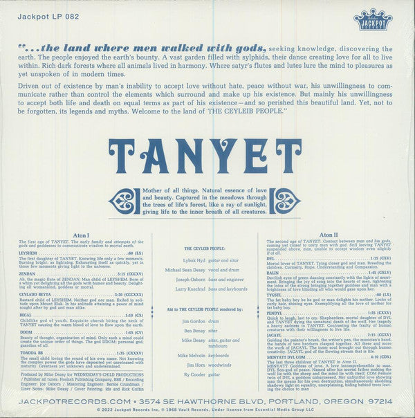 The Ceyleib People : Tanyet (LP, Album, RSD, RE, Blu)