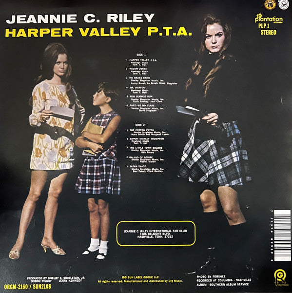 Jeannie C. Riley : Harper Valley P.T.A. (LP, Album, Ltd, RE, Yel)