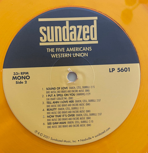 The Five Americans : Western Union / Sound Of Love (LP, RSD, Mono, RE, Abn)