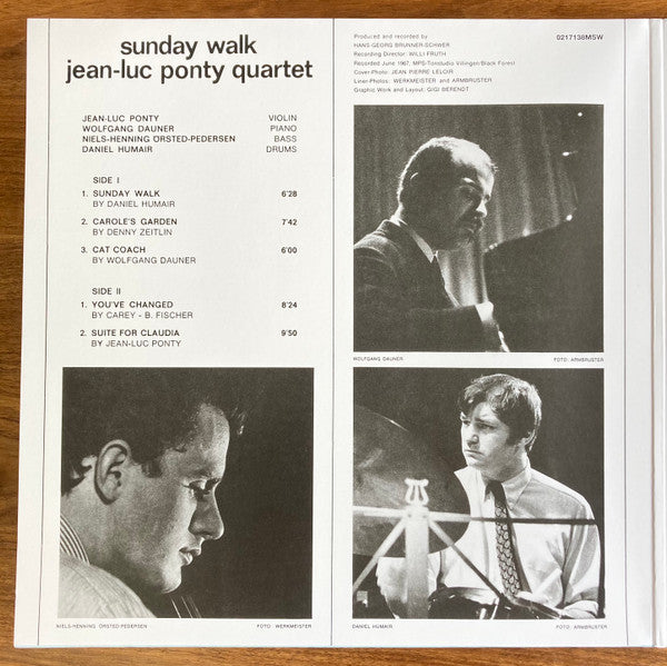Jean-Luc Ponty : Sunday Walk (LP, RE, RM, Gat)