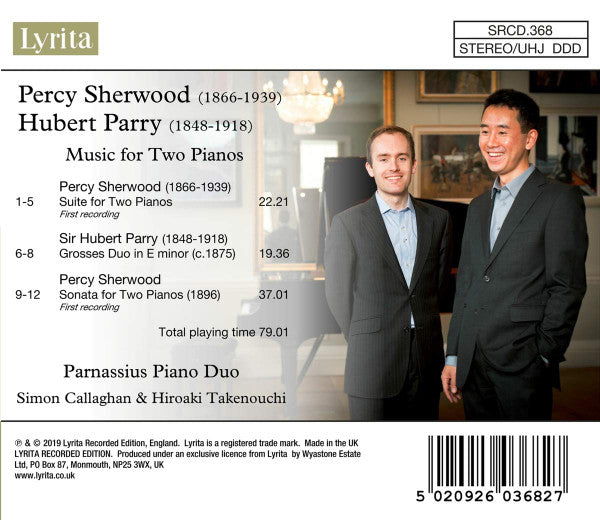 Parnassius Piano Duo, Simon Callaghan, Hiroaki Takenouchi, Percy Sherwood, Charles Hubert Hastings Parry : Sonata & Suite / Grand Duo (CD, Amb)