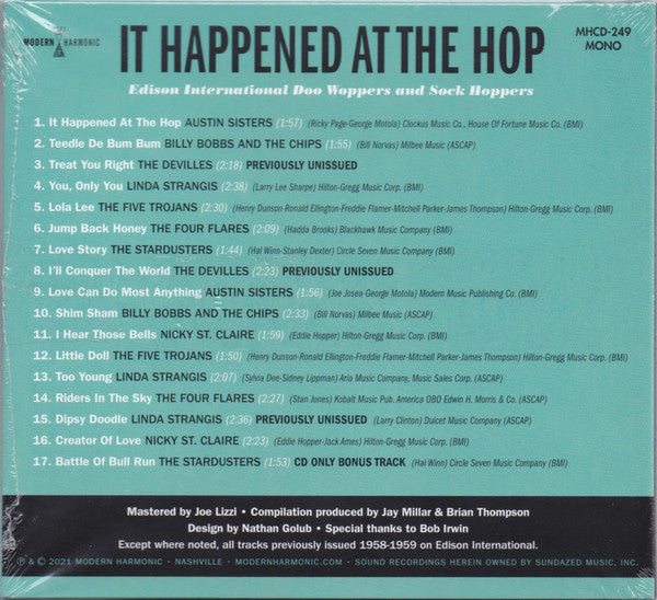Various : It Happened At The Hop - Edison International Doo Woppers And Sock Hoppers (CD, RSD, Comp, Mono, Ltd)