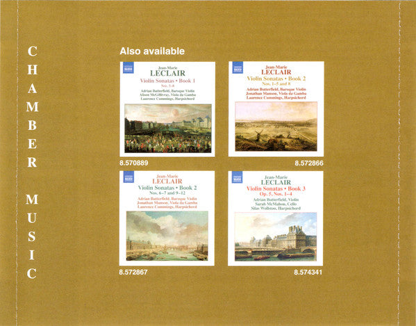 Jean-Marie Leclair, Adrian Butterfield, Sarah McMahon, Silas Wollston : Violin Sonatas • Book 3:  Op. 5, Nos. 5–8 (CD, Album)