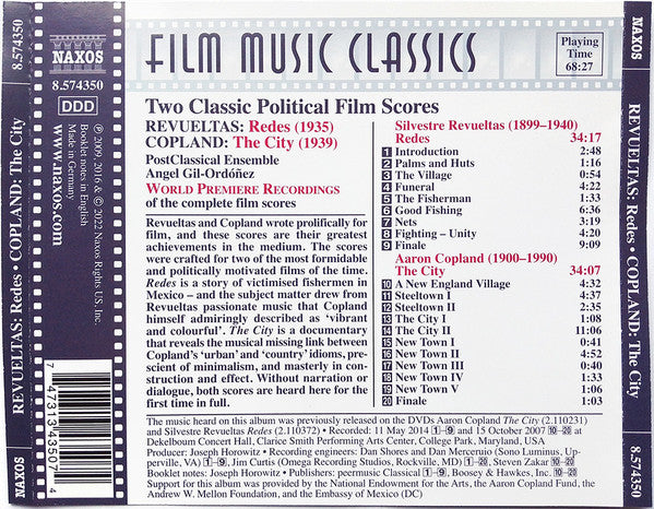 Silvestre Revueltas, Aaron Copland : Two Classic Political Film Scores (CD)