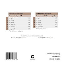 Valentin Villard & Frank Martin (3) / Académie Vocale De Suisse Romande, Renaud Bouvier, Dominique Tille : Doubles Messes A Cappella (CD, Album)