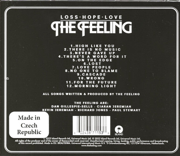 The Feeling : Loss • Hope • Love (CD, Album)