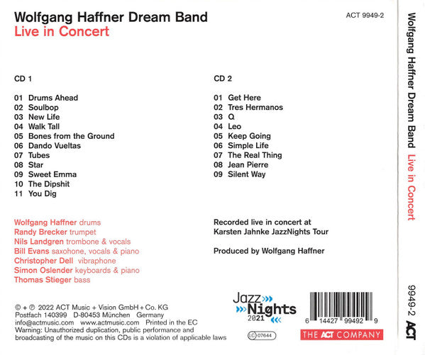 Wolfgang Haffner : Dream Band Live in Concert (2xCD, Album)