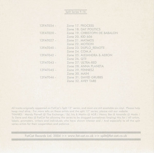 Various : Split Series 9-16 (CD, Comp)