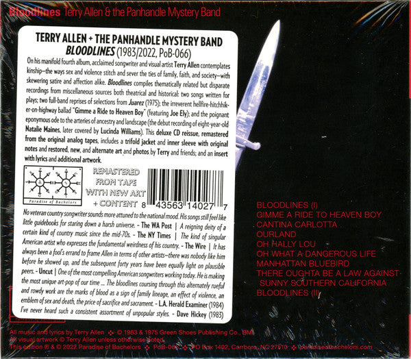 Terry Allen & The Panhandle Mystery Band : Bloodlines (CD, Album, RM)