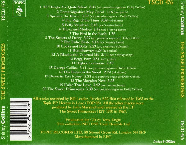 Shirley Collins : The Sweet Primeroses (CD, Album, RE)