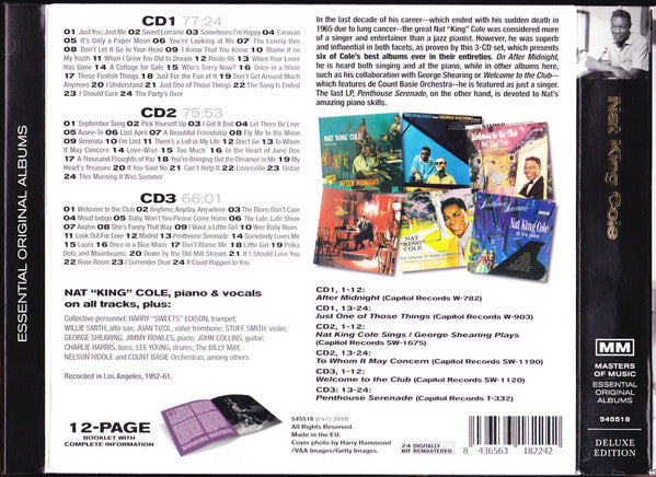 Nat King Cole : Essential Original Albums (3xCD, Comp, RM, Dig)