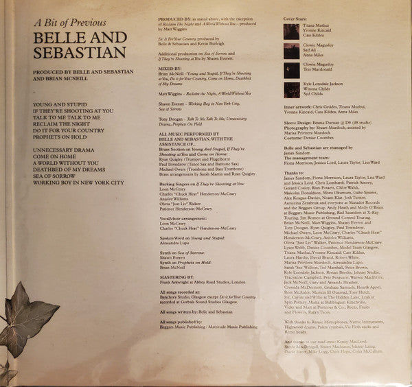Belle & Sebastian : A Bit Of Previous (LP, Album, Ltd, Gat)