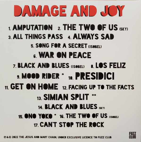 The Jesus And Mary Chain : Damage And Joy (CD, Album, Dlx, RE, RM)