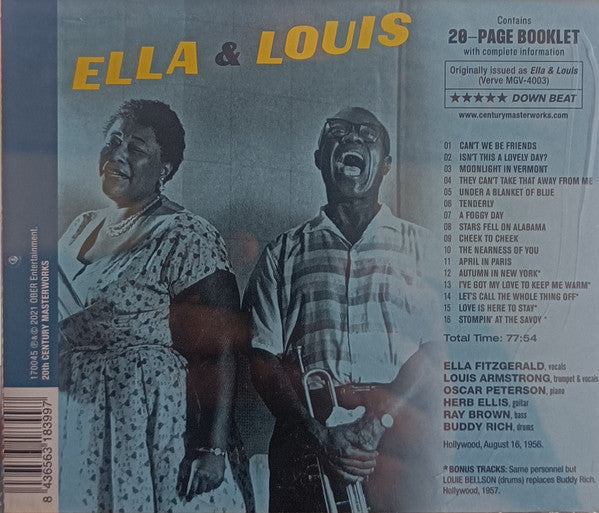 Ella Fitzgerald & Louis Armstrong : Ella & Louis (CD, Album, RE, RM)