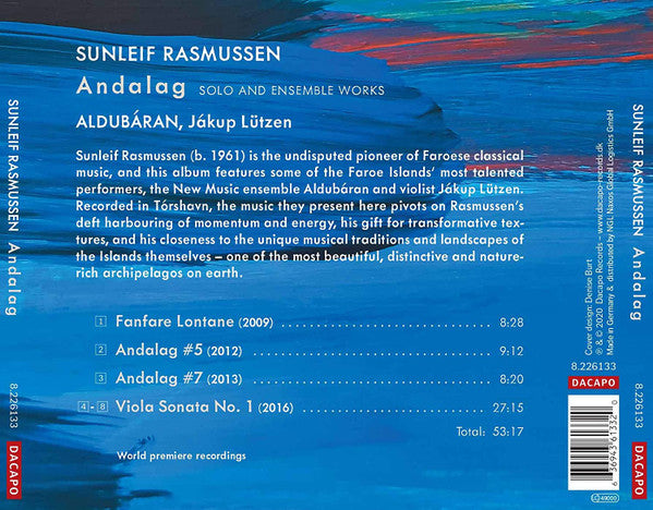 Sunleif Rasmussen, Aldubáran, Jákup Lützen : Andalog: Solo And Ensemble Works (CD, Album)