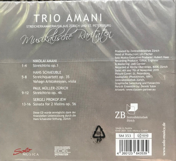Trio Amani : Musikalische Raritäten (CD, Album, Comp)